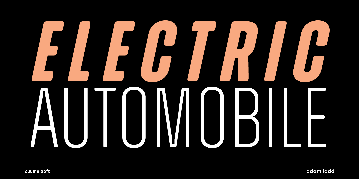 Ejemplo de fuente Zuume Soft Medium Italic